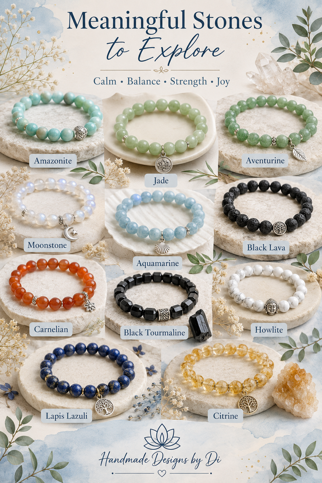 11 Gemstones Traditionally Associated with Calm, Balance, Strength, and Joy
