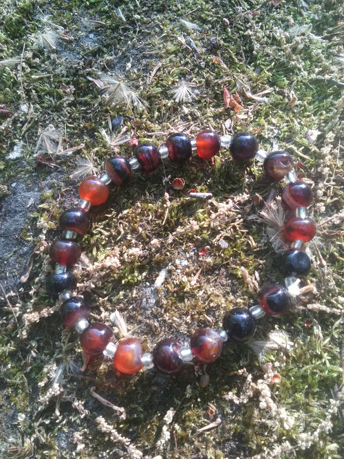 **Handmade 6" Agate Stretch Bracelet – Natural Stone Jewelry for Women, Boho Chic Accessory**