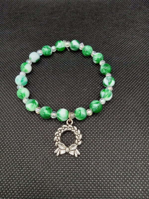 Christmas Wreath Charm Bracelet