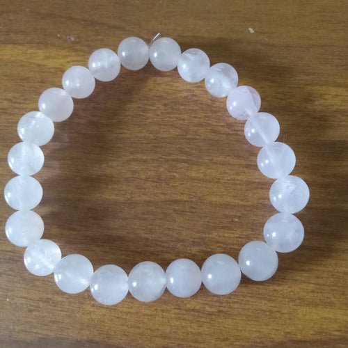 Classic Rose Quartz Bracelet – Elegance & Positive Energy