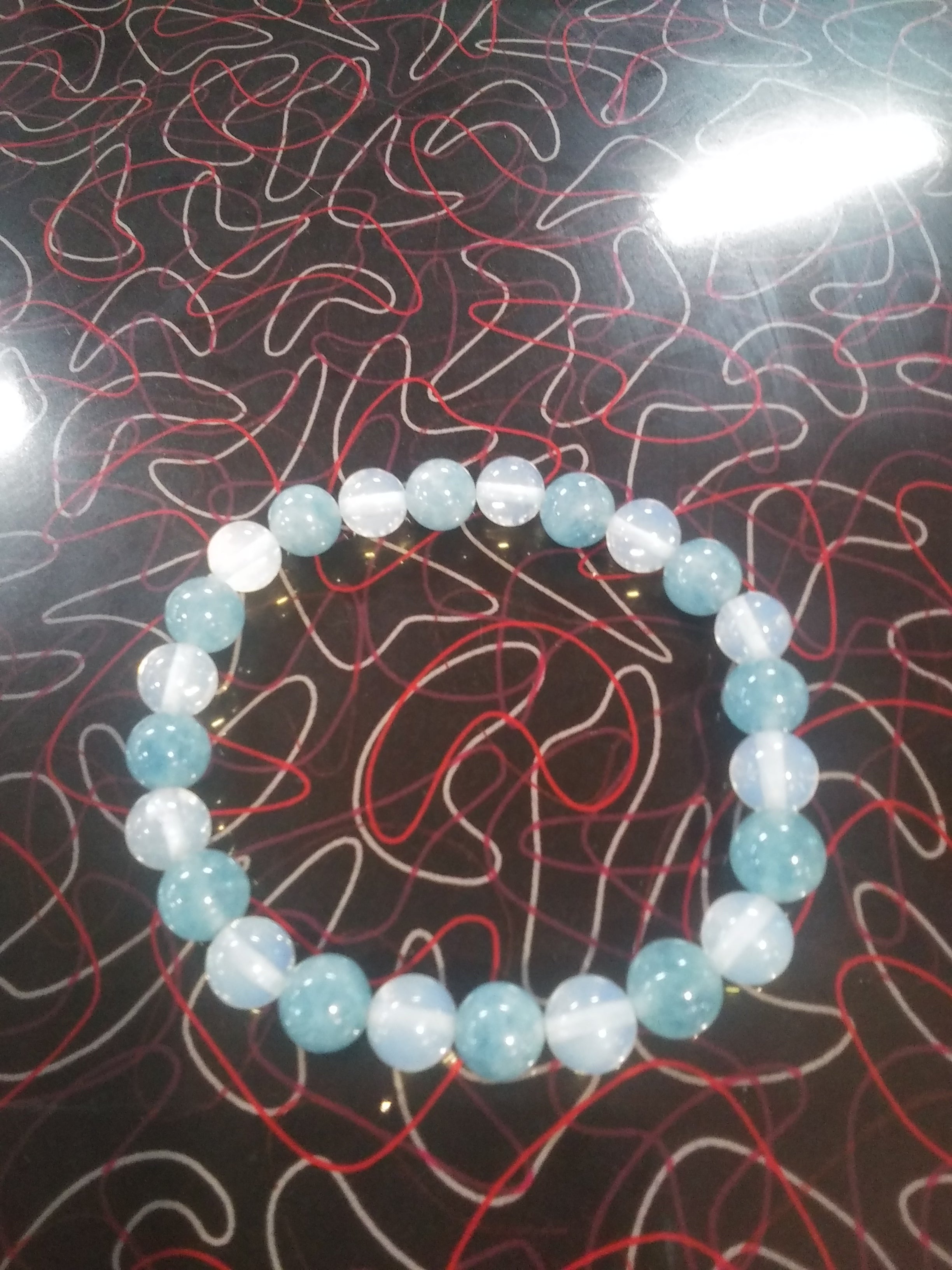 Celestial Calm Bracelet – Angelite & Moonstone for Peace & Intuition