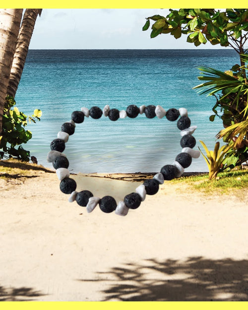 Black Lava & Howlite Bracelet – Elegant Balance for Everyday Style