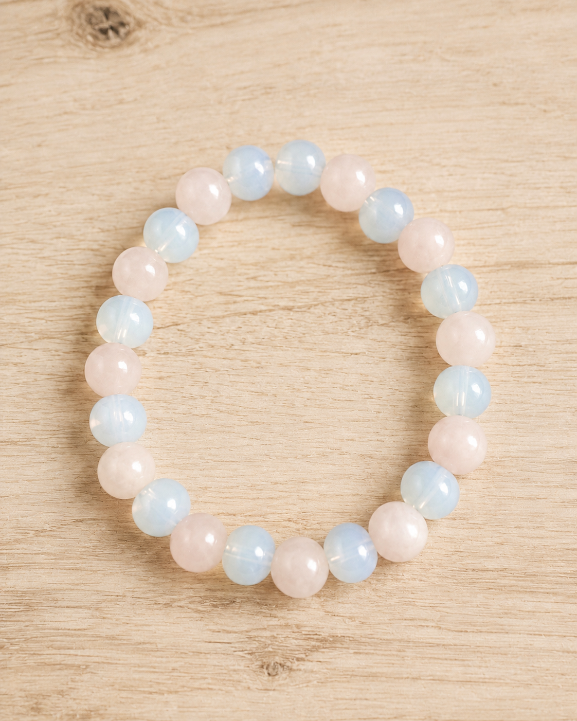 Blush Moonlight Rose Quartz & Moonstone Bracelet