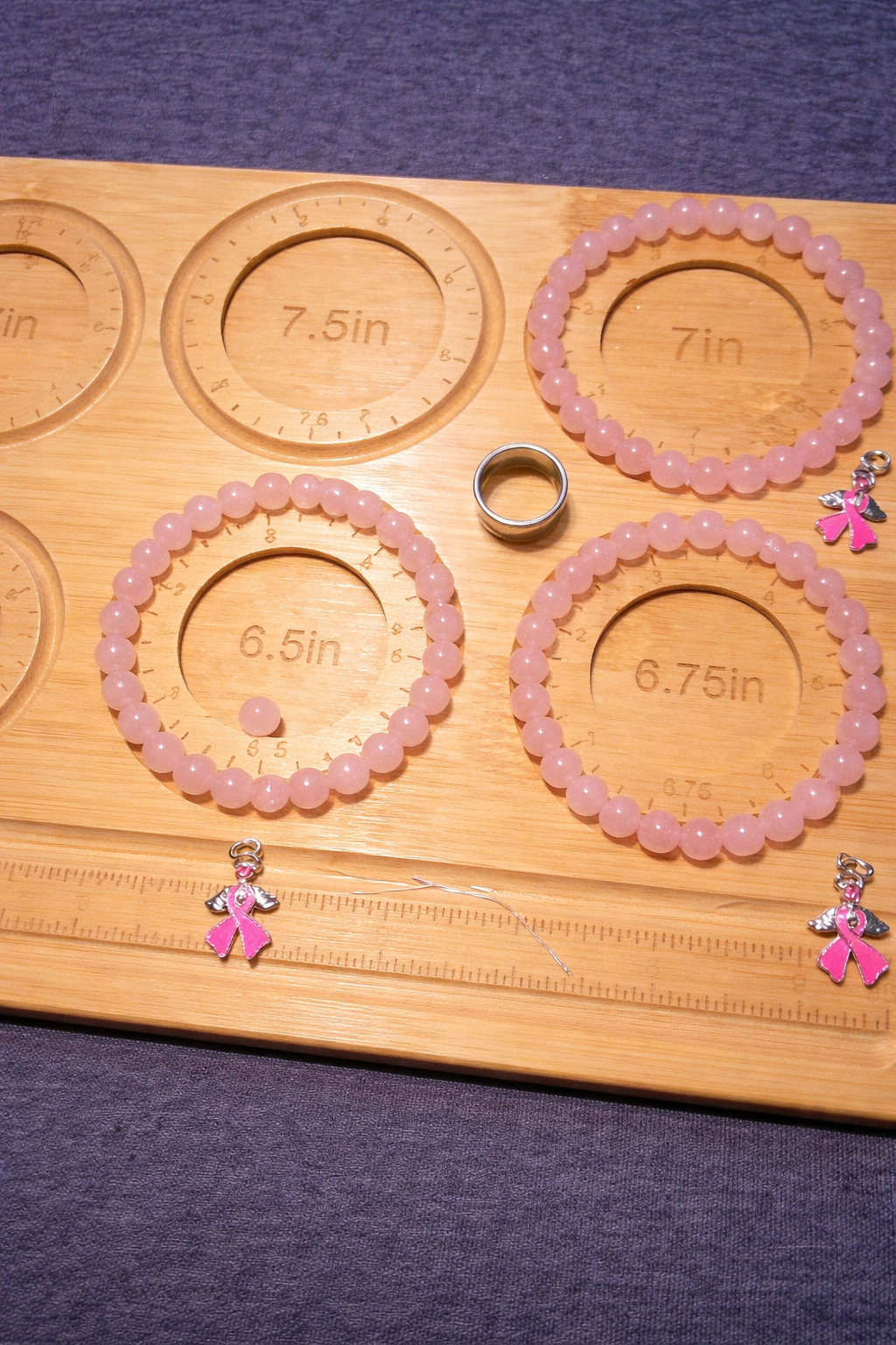 Rose Quartz Angel Bracelet