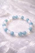 Angelite & Moonstone Bracelet – Celestial Calm Stretch Bracelet for Women