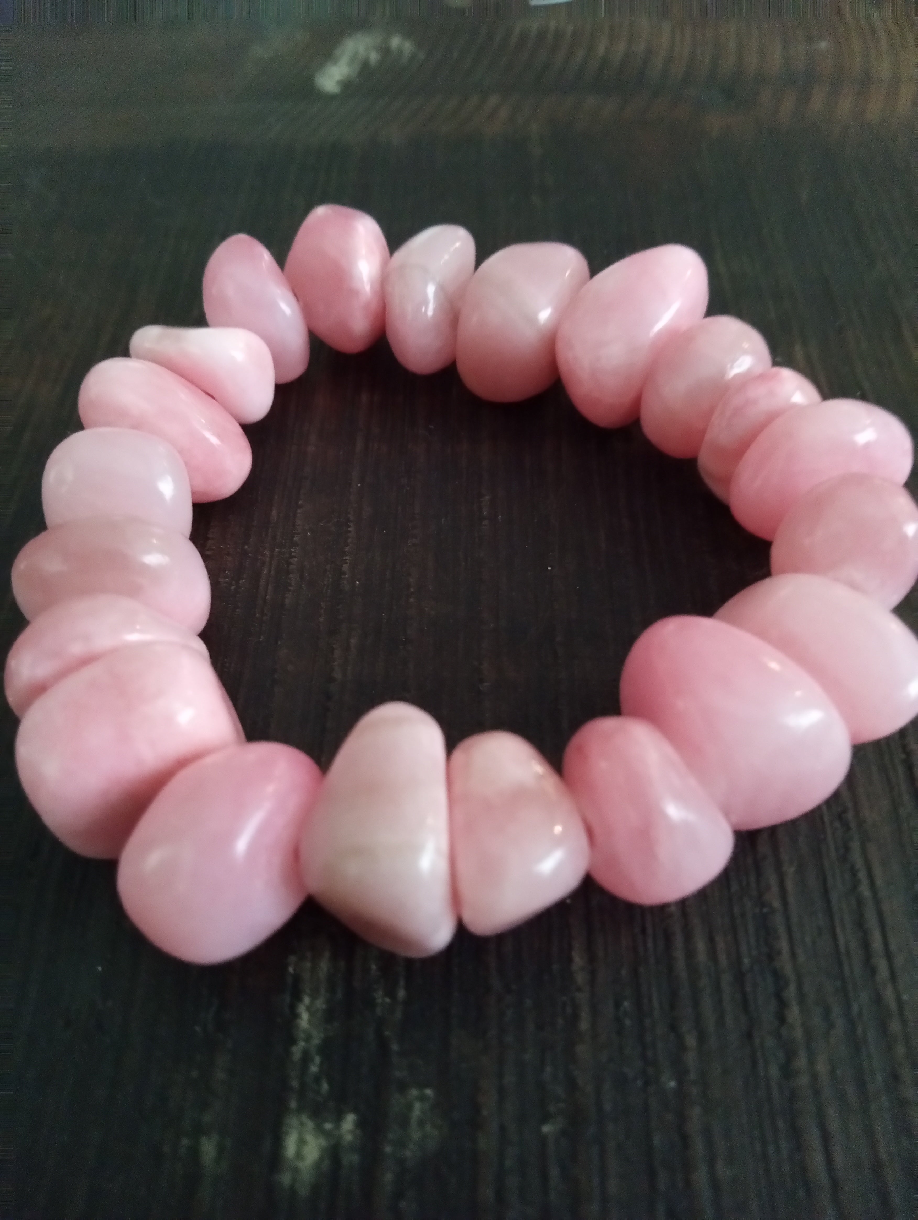 Radiant Love Bracelet – Rose Quartz Nugget Design for Compassion & Calm