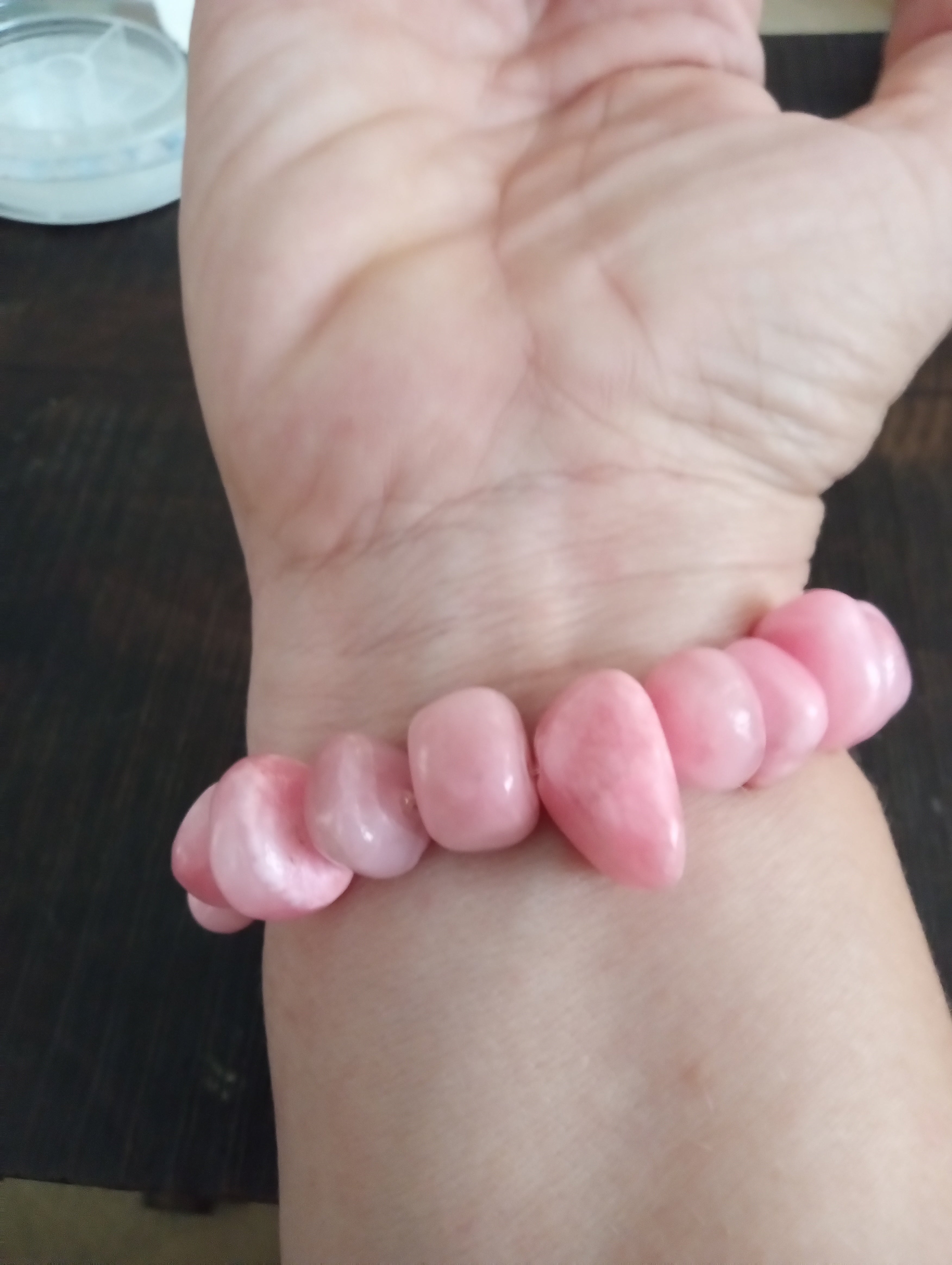 Radiant Love Bracelet – Rose Quartz Nugget Design for Compassion & Calm