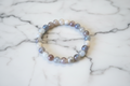 Rainbow agate stretch bracelet with colorful natural gemstone beads for joy and balance