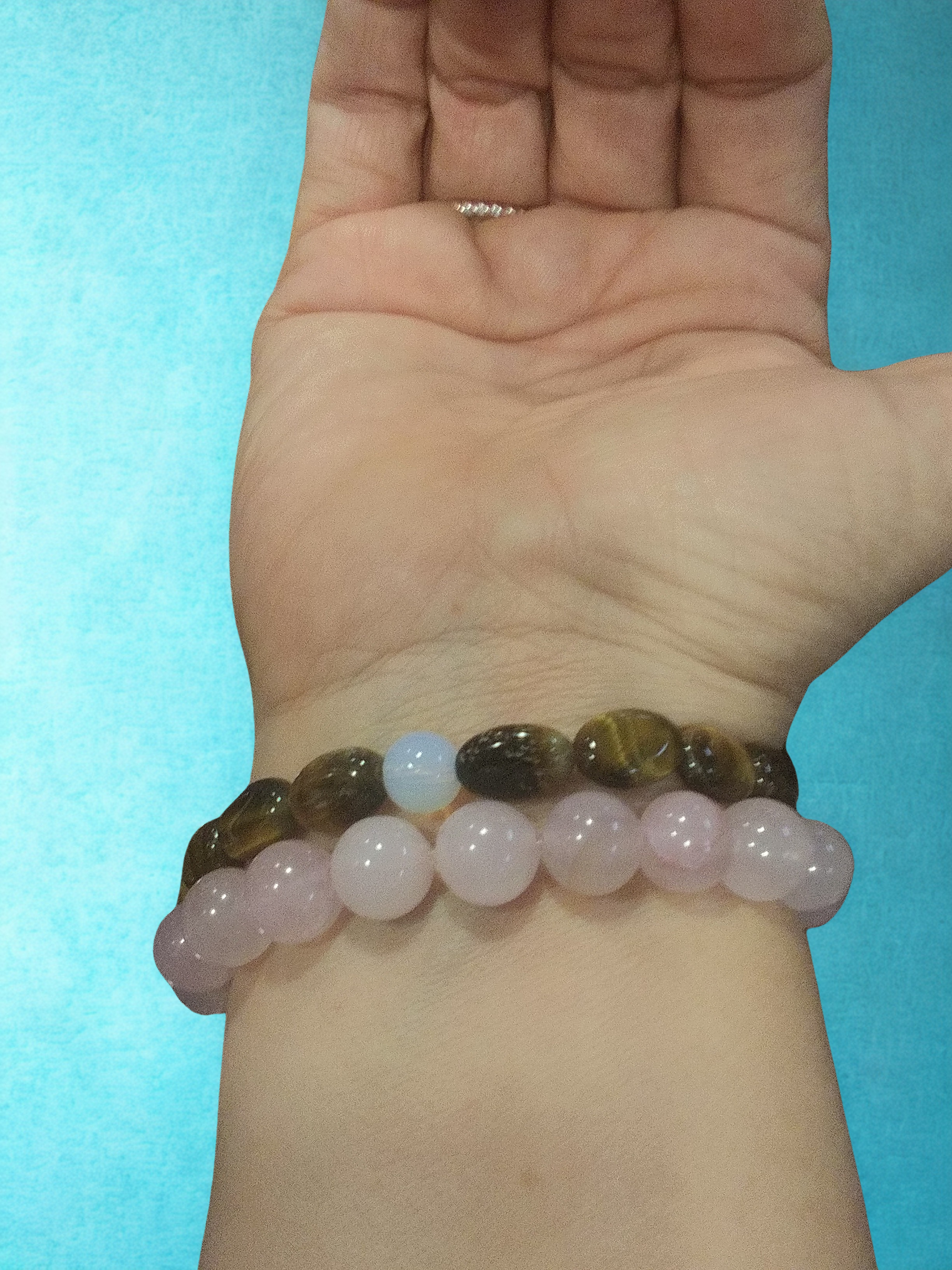 Tiger Eye × Moonstone — Grounded Glow Bracelet (Unisex, Handcrafted in Ohio)