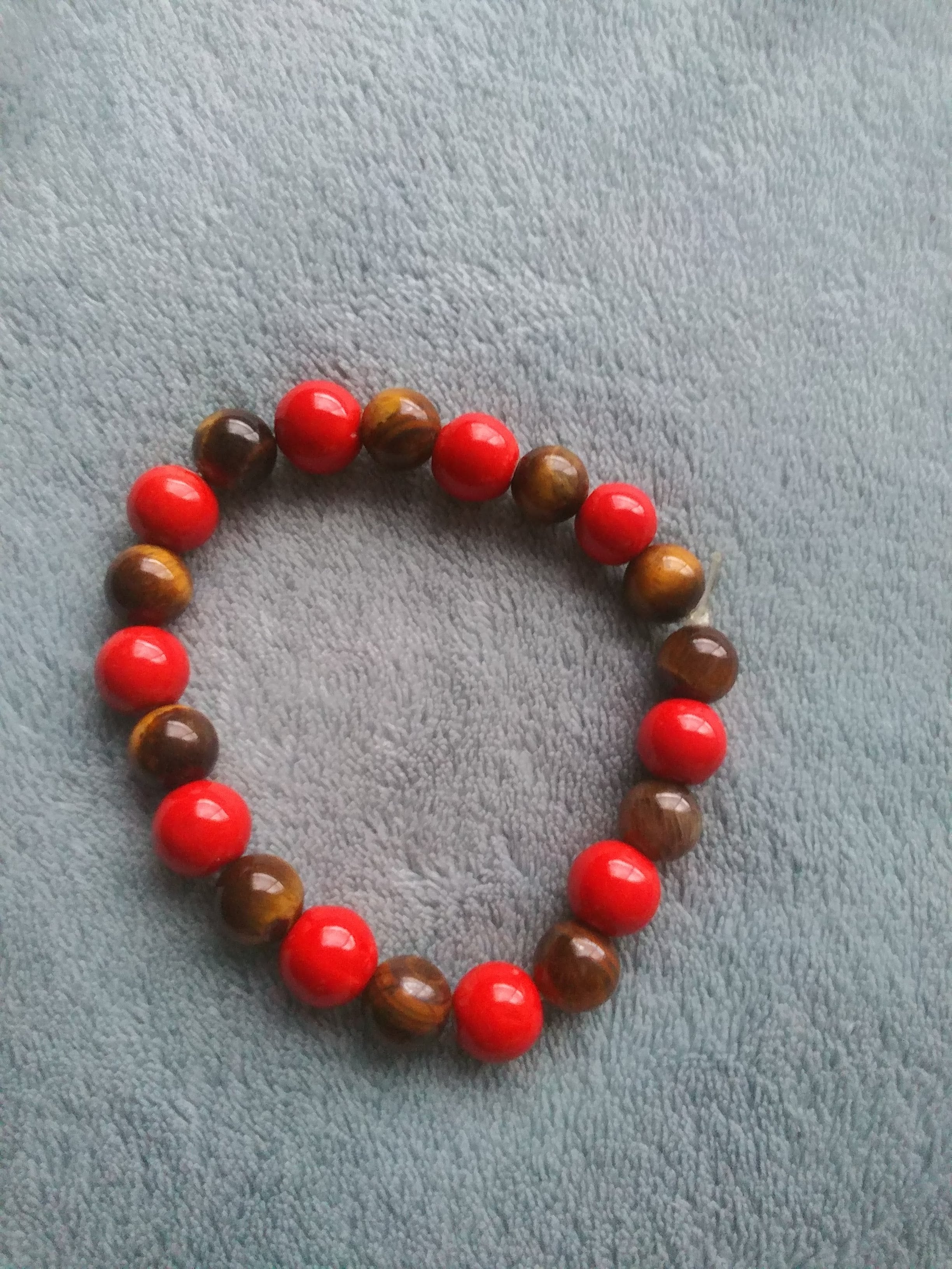 Men’s Strength Bracelet – Tiger Eye & Red Jasper for Confidence & Protection
