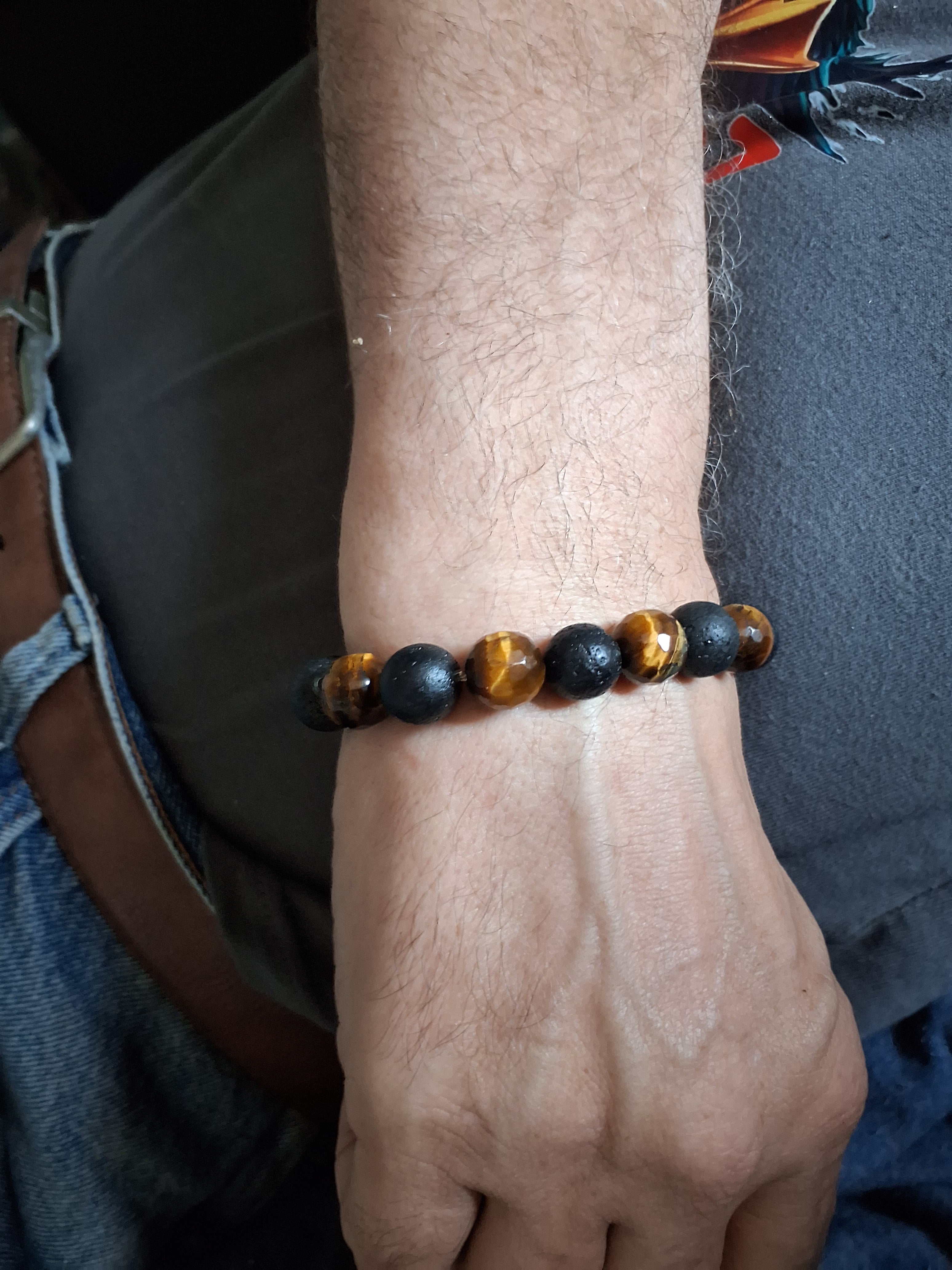 Tiger Eye & Lava Bracelet