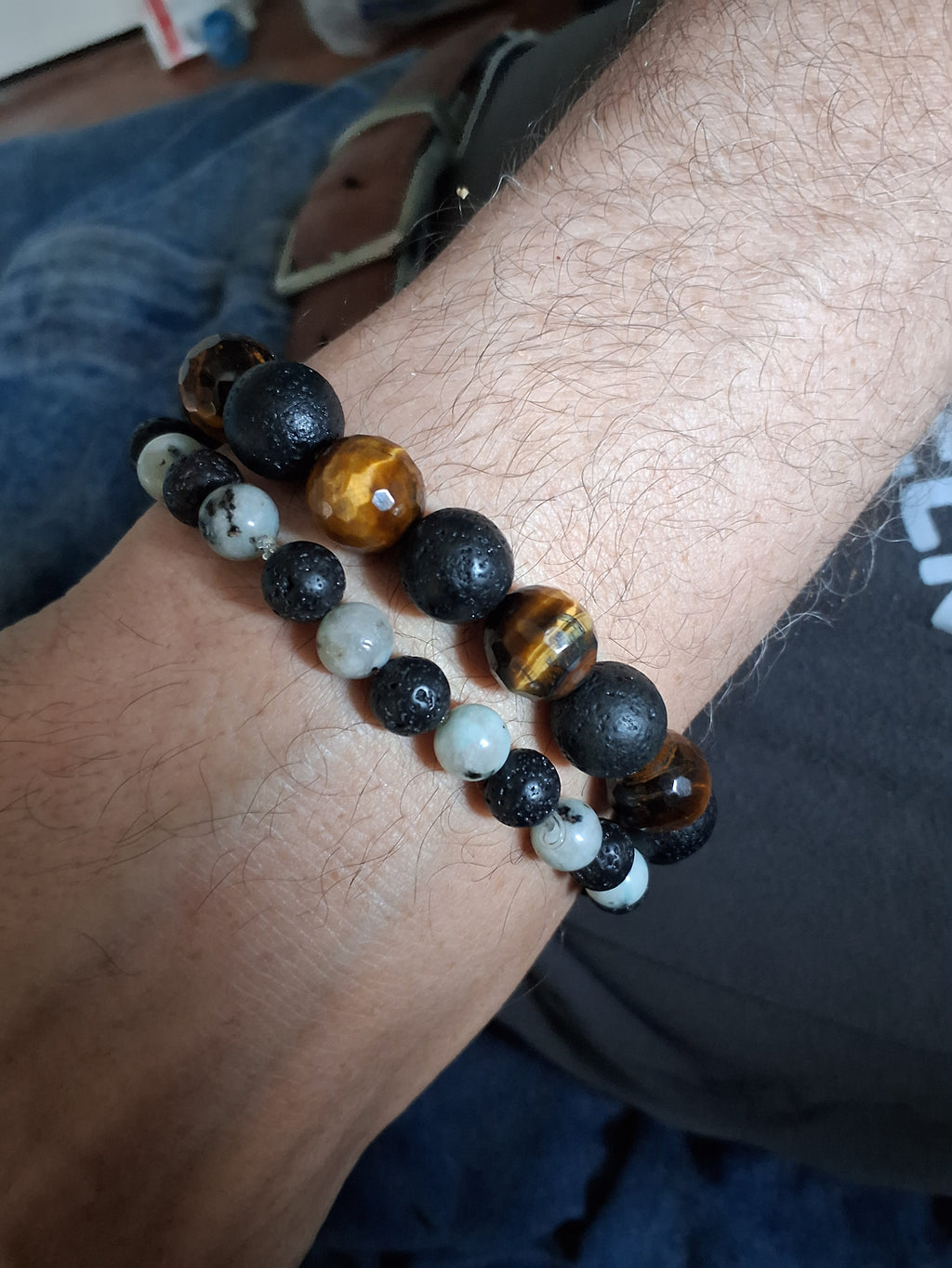 Tiger Eye & Lava Bracelet